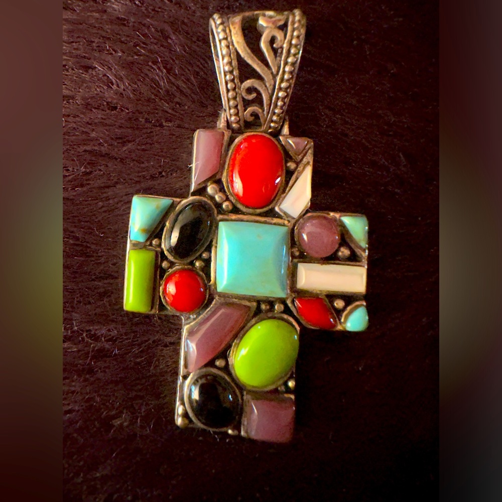 Byzantine cross pendant